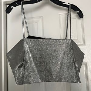 NWT silver Layering tank size xl